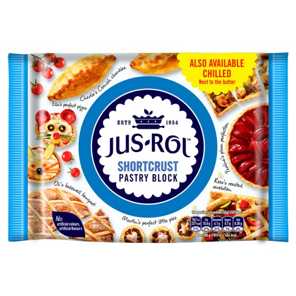 Jus-Rol Frozen Shortcrust Pastry Block 500g