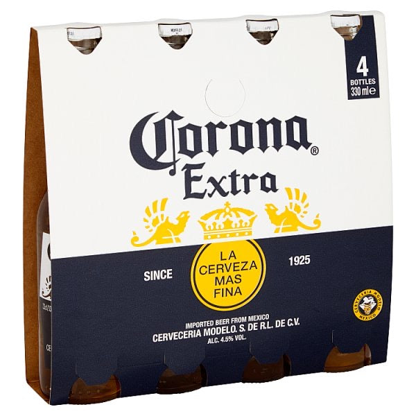 Corona Lager Beer Bottles 4x340ml