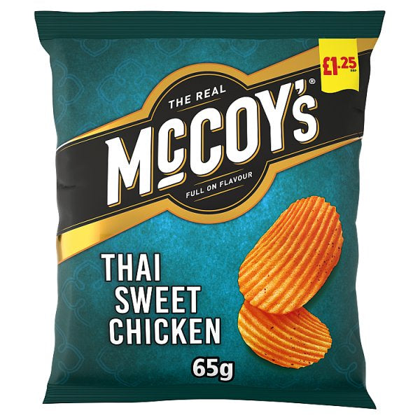 McCoy's Ridge Cut Thai Sweet Chicken Flavour Potato Crisps 65g
