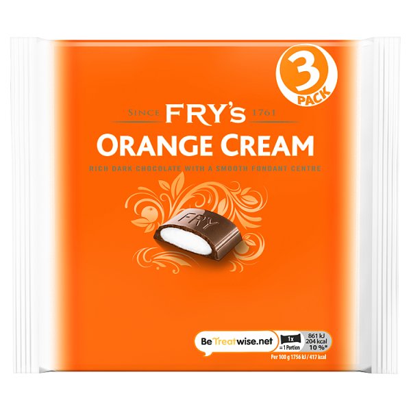 Fry's Orange Cream Chocolate Bar 3 Pack 147g
