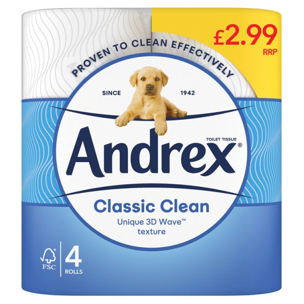 Andrex Classic Clean 4 Roll