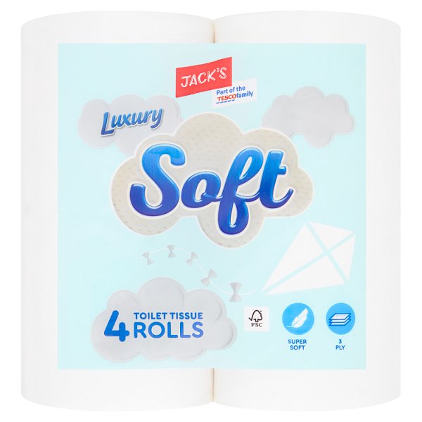 Jack's Luxury Soft Toilet Tissue 4 Rolls