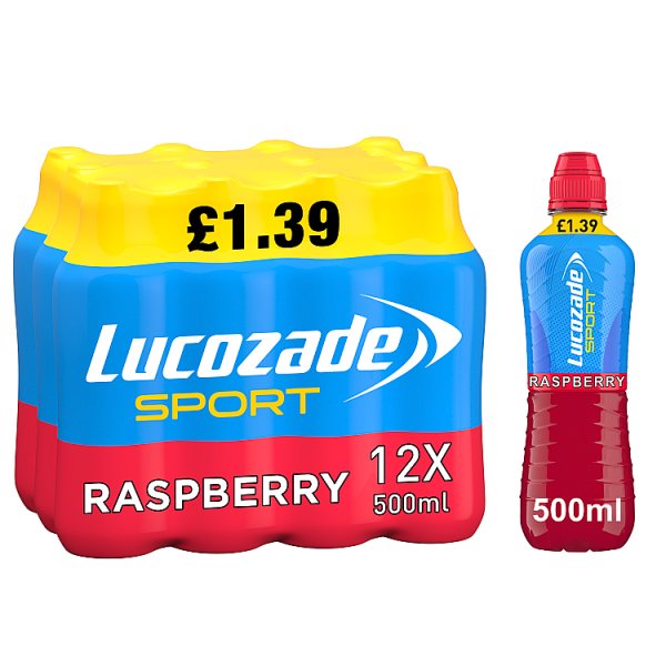 Lucozade Sport Drink Raspberry 500ml