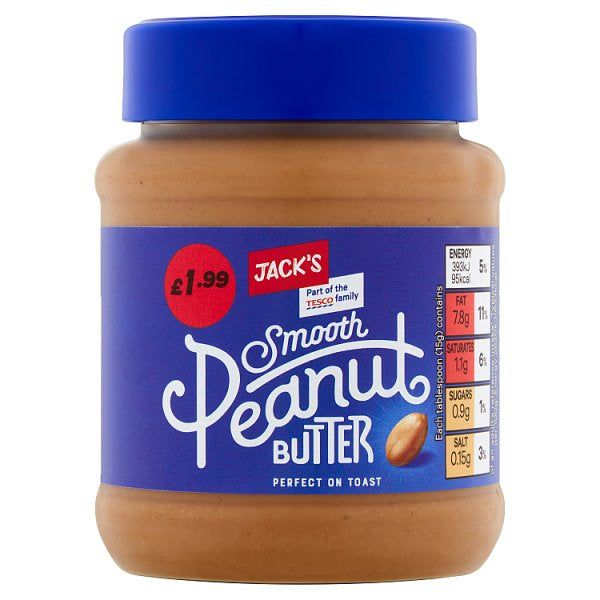 Jack's Smooth Peanut Butter 340g [PM £1.99 ]