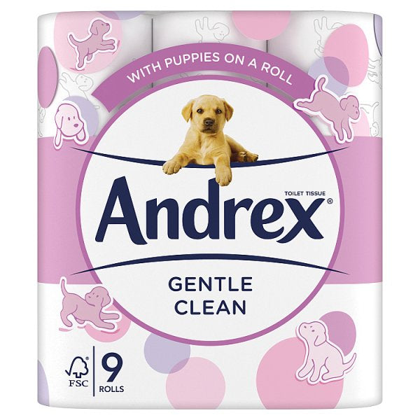 Andrex Gentle Clean Toilet Tissue 9 Rolls