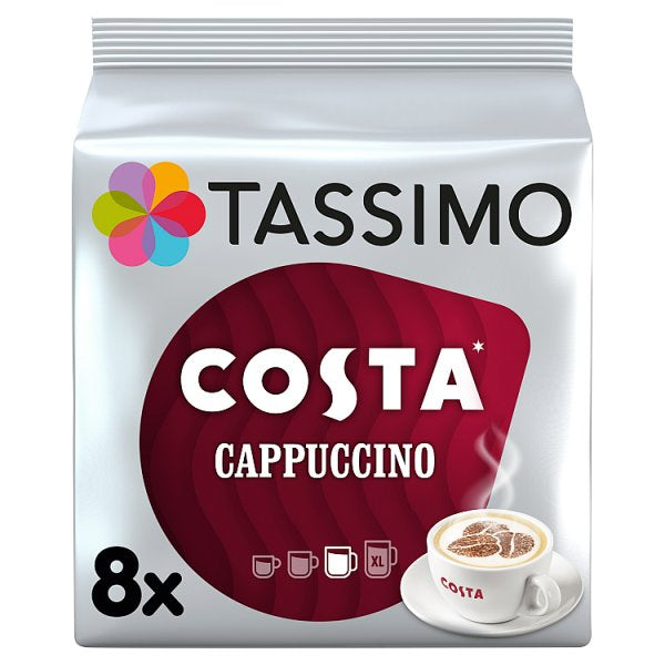 Tassimo Costa Cappuccino Coffee Pods x8