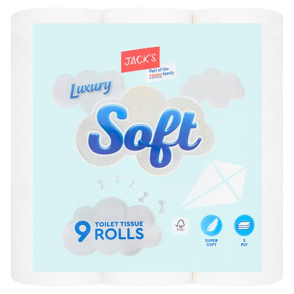 Jack's Luxury Soft 9 Toilet Tissue Rolls