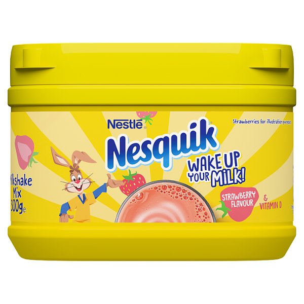 Nesquik Strawberry Flavoured Milkshake Powder 300g Tub