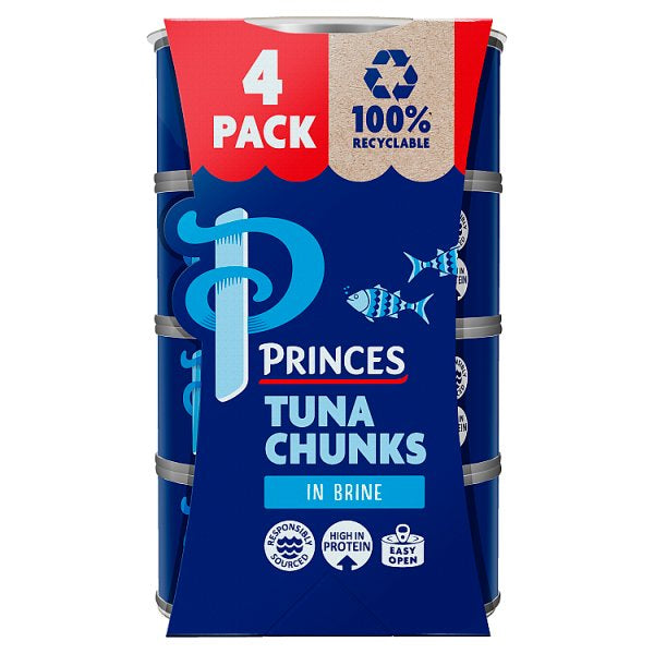 Princes Tuna Chunks in Brine 4 x 145g