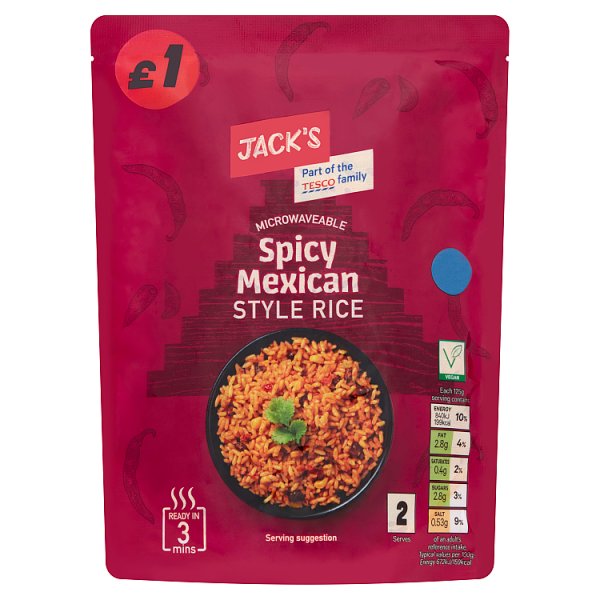 Jack's Microwaveable Spicy Mexican Style Rice 250g [PM £1.00 ]