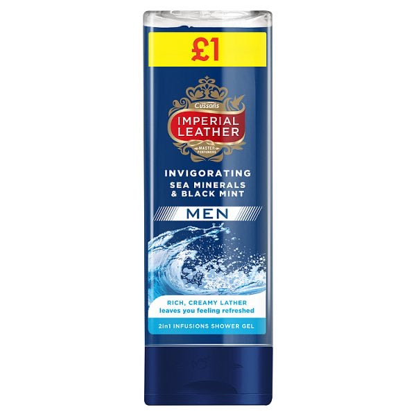 Imperial Leather Invigorating Sea Minerals & Black Mint Men 2in1 Infusions Shower Gel 250ml