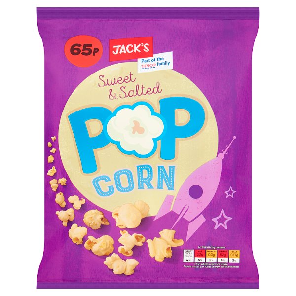 Jack's Sweet & Salted Popcorn 55g [PM 65p ]