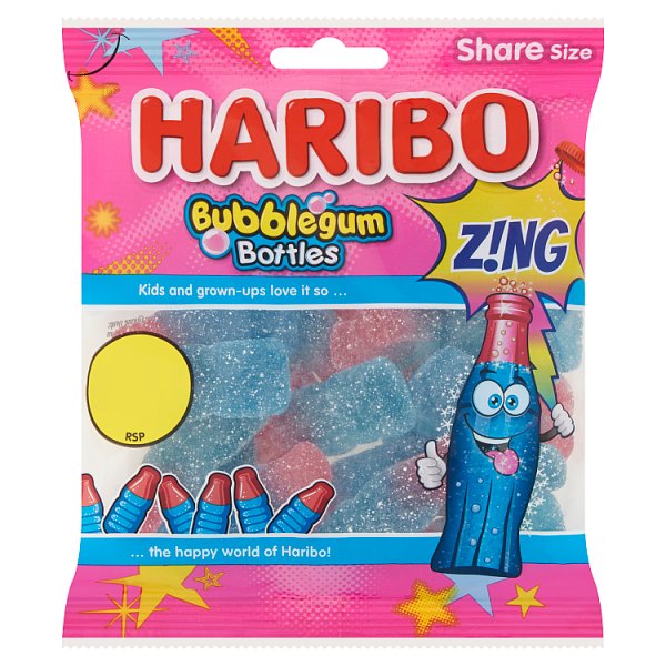HARIBO Bubblegum Bottles Zing 160g