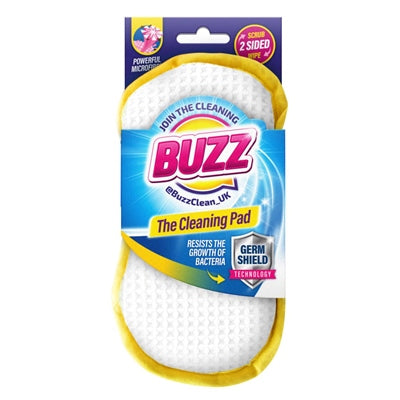 Buzz Cleaning Pad with Germ Shield - Yellow