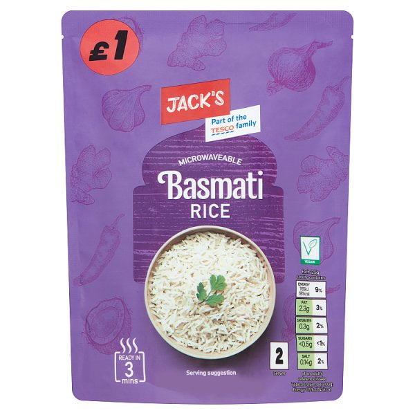 Jack's Microwaveable Basmati Rice 250g [PM £1.00 ]