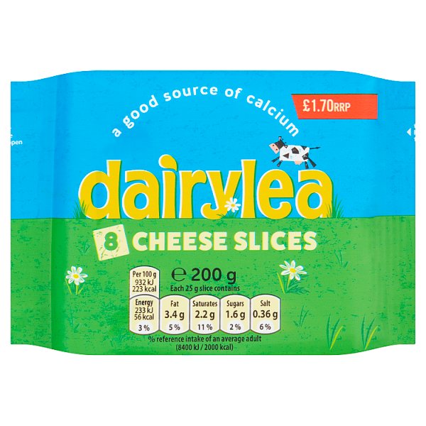 Dairylea Cheese Slices 8 Pack £1.70 200g