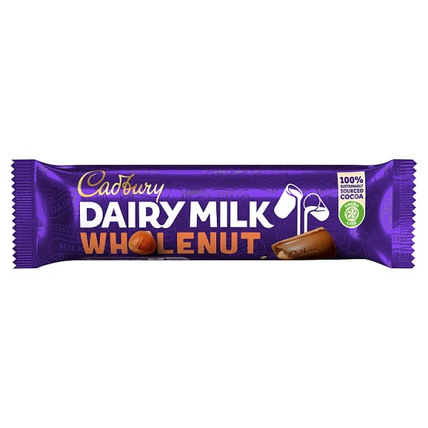 Cadbury Dairy Milk Whole Nut Chocolate Bar 45g