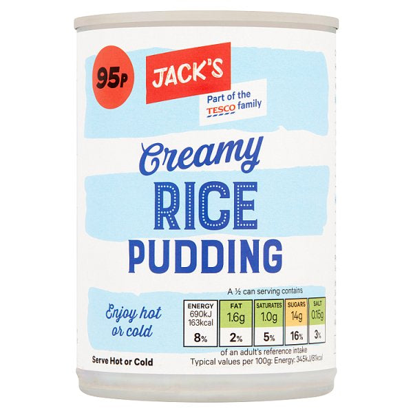 Jack's Creamy Rice Pudding 400g [PM 95p ] – Customer Support